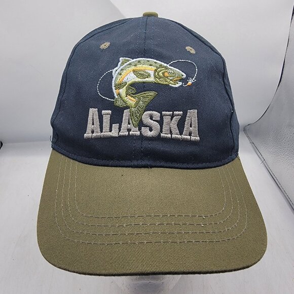 Alaska Fly Fishing Hat Cap Outdoors Casual Hiking Camping Adjustable Lightweight - Picture 1 of 9